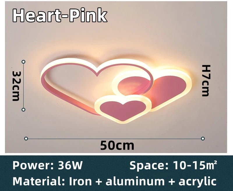 Various Cloud and Heart LED Ceiling Lamp - Lumen Attic