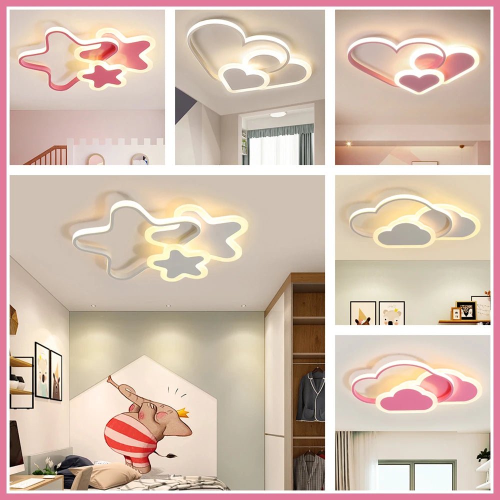 Various Cloud and Heart LED Ceiling Lamp - Lumen Attic