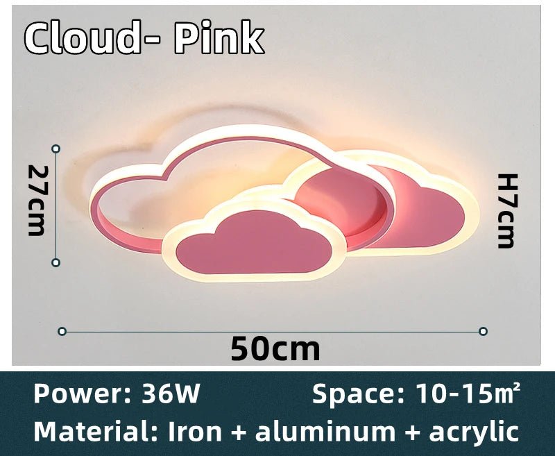 Various Cloud and Heart LED Ceiling Lamp - Lumen Attic