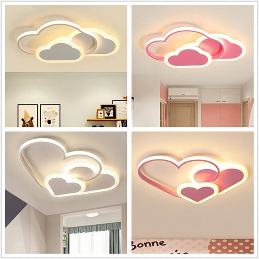 Various Cloud and Heart LED Ceiling Lamp - Lumen Attic