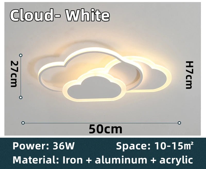 Various Cloud and Heart LED Ceiling Lamp - Lumen Attic