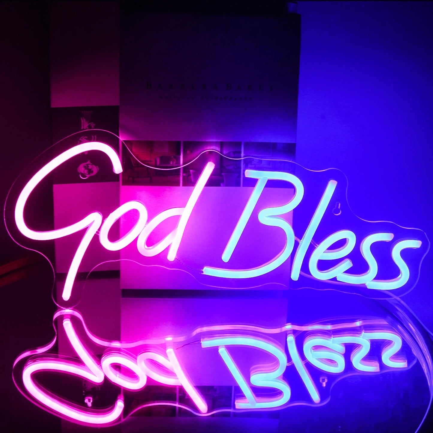 Various Gods Plan Cross Neon Signs - Lumen Attic