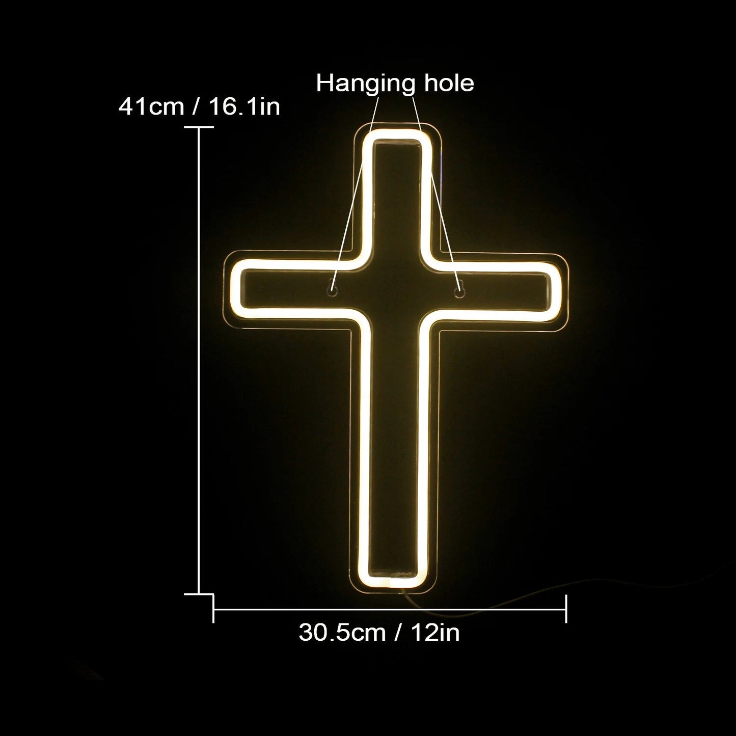 Various Gods Plan Cross Neon Signs - Lumen Attic