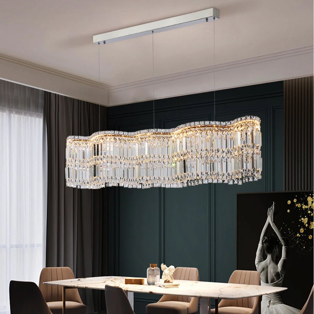 Veropera Crystal Cascade LED Chandelier - Lumen Attic