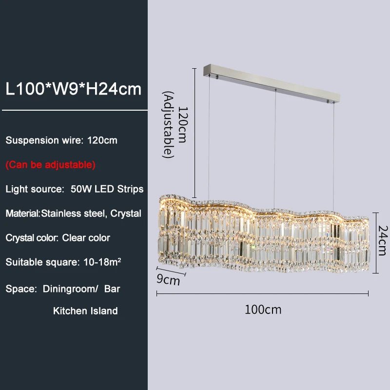 Veropera Crystal Cascade LED Chandelier - Lumen Attic