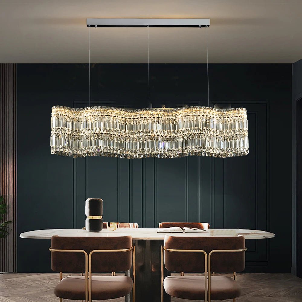 Veropera Crystal Cascade LED Chandelier - Lumen Attic