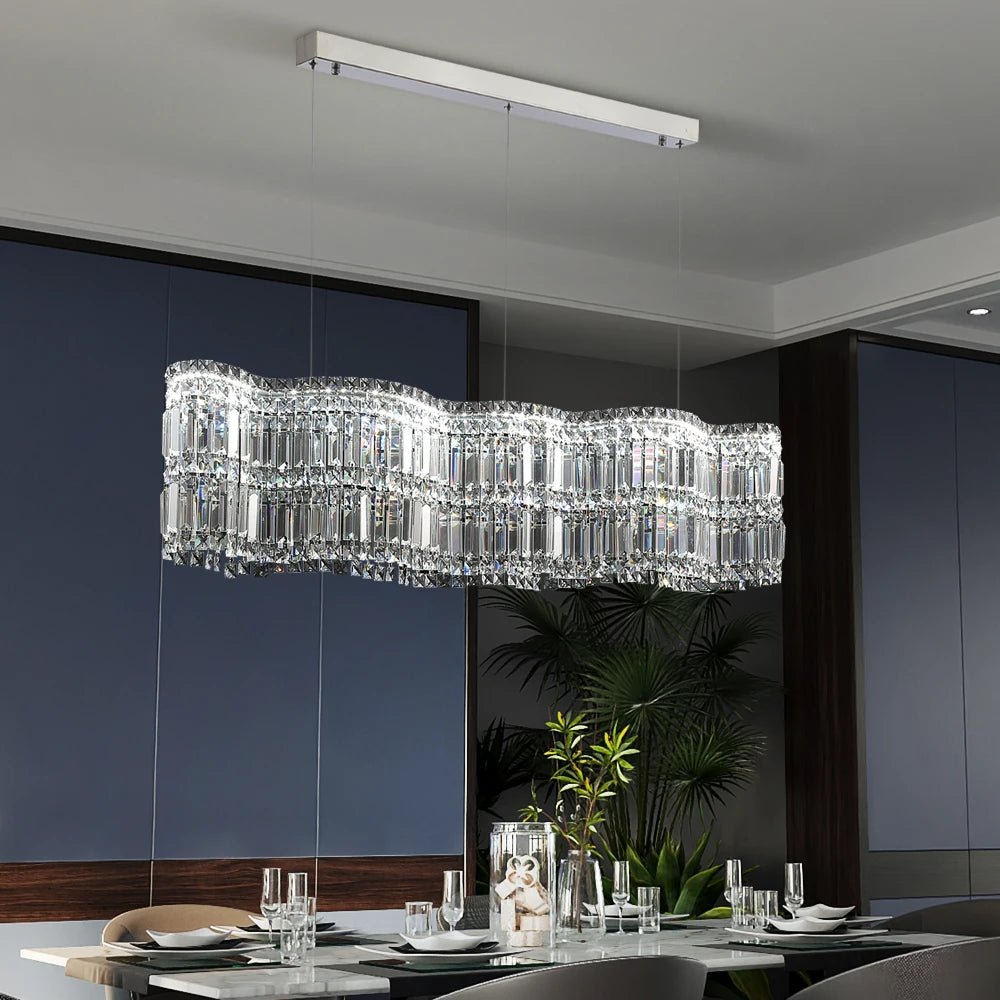 Veropera Crystal Cascade LED Chandelier - Lumen Attic