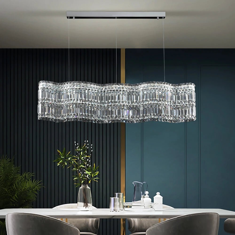 Veropera Crystal Cascade LED Chandelier - Lumen Attic