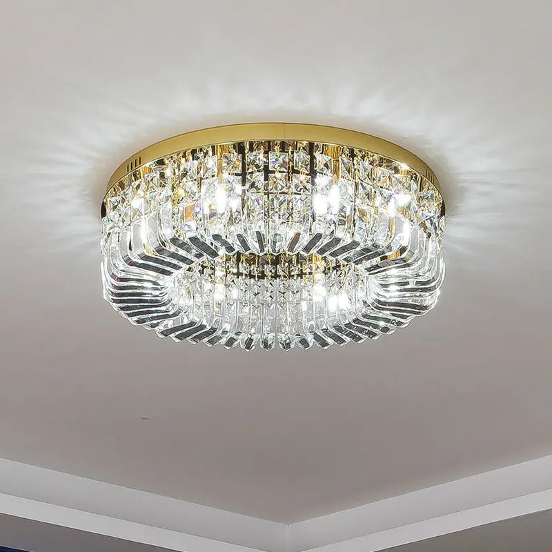 Vitacasa Luxury Crystal Ceiling Chandelier Modern Gold and Chrome - Lumen Attic