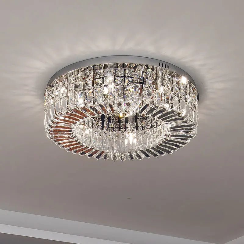 Vitacasa Luxury Crystal Ceiling Chandelier Modern Gold and Chrome - Lumen Attic