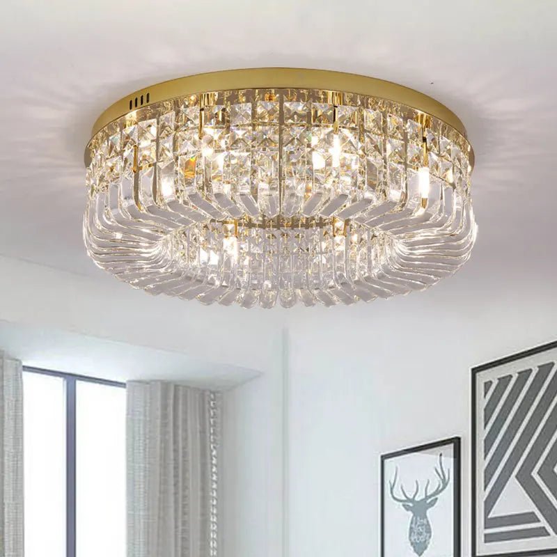 Vitacasa Luxury Crystal Ceiling Chandelier Modern Gold and Chrome - Lumen Attic