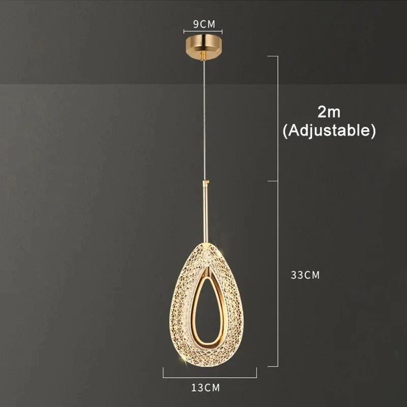 Vitacasa Modern Crystal LED Pendant Lamps - Lumen Attic