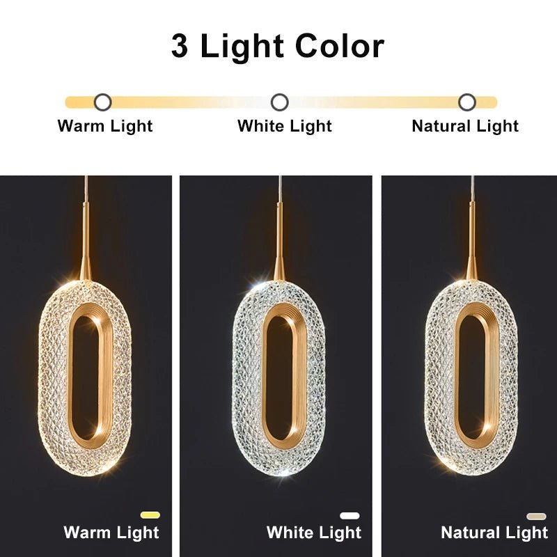 Vitacasa Modern Crystal LED Pendant Lamps - Lumen Attic