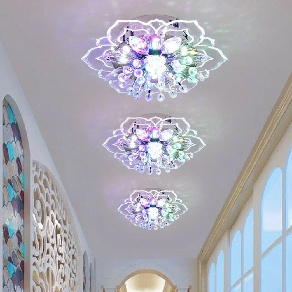 VK Acrylic Flower LED Ceiling Chandelier Light - Lumen Attic