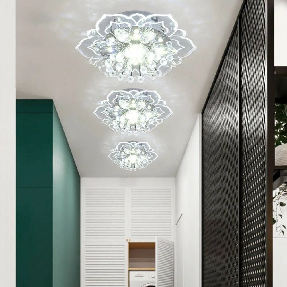 VK Acrylic Flower LED Ceiling Chandelier Light - Lumen Attic