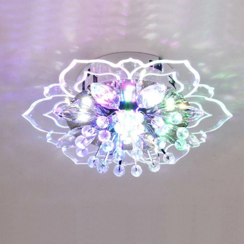 VK Acrylic Flower LED Ceiling Chandelier Light - Lumen Attic