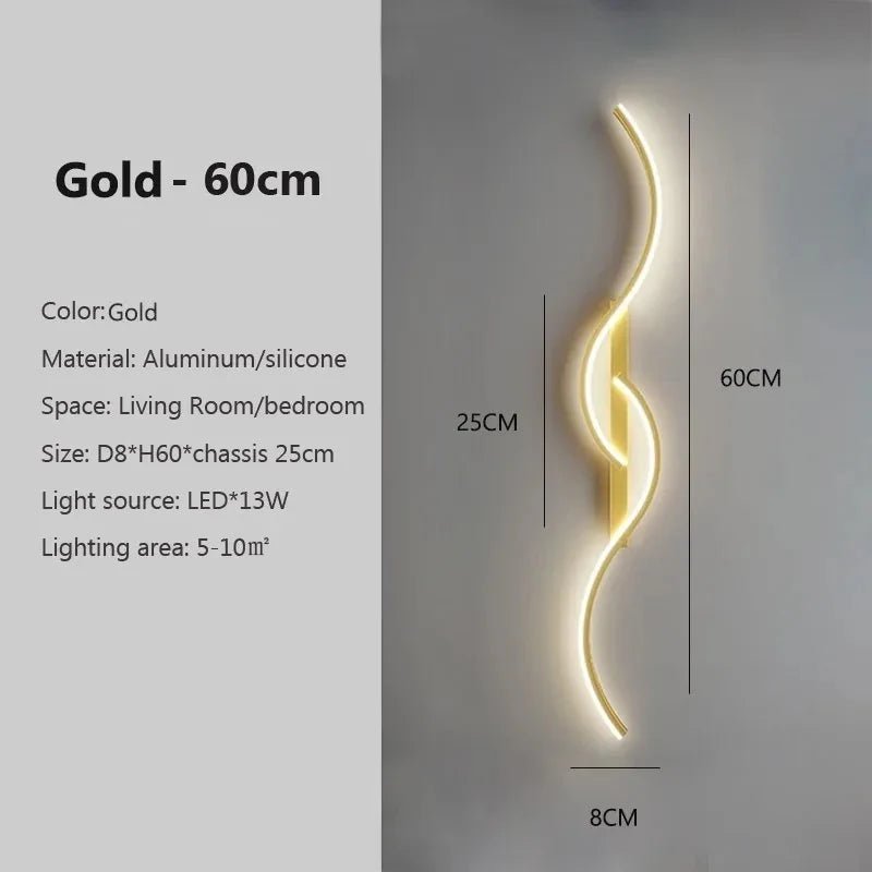 VortexWave LED Wall Sconce Modern Sculptural - Lumen Attic