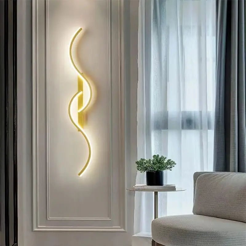 VortexWave LED Wall Sconce Modern Sculptural - Lumen Attic