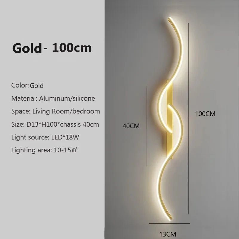 VortexWave LED Wall Sconce Modern Sculptural - Lumen Attic