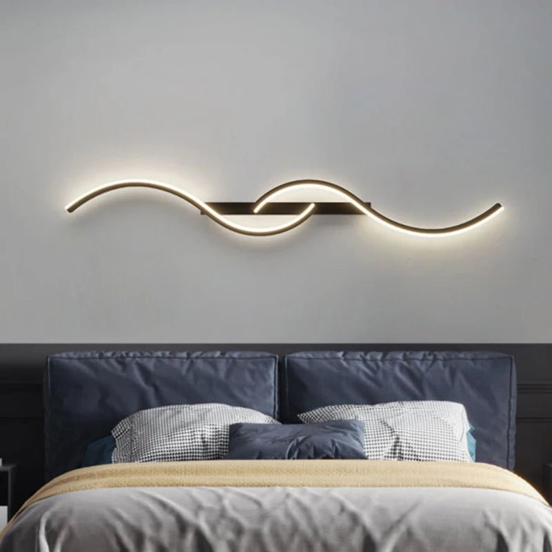 VortexWave LED Wall Sconce Modern Sculptural - Lumen Attic