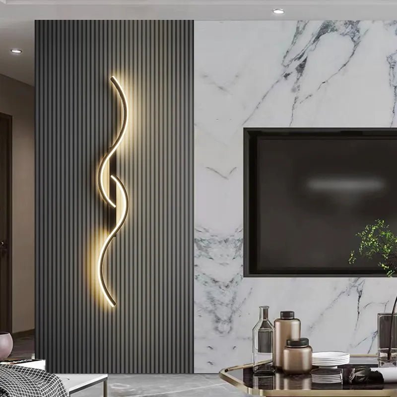 VortexWave LED Wall Sconce Modern Sculptural - Lumen Attic