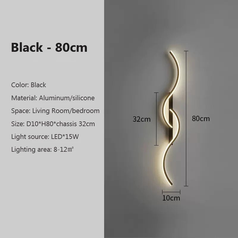 VortexWave LED Wall Sconce Modern Sculptural - Lumen Attic