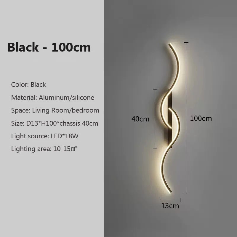 VortexWave LED Wall Sconce Modern Sculptural - Lumen Attic