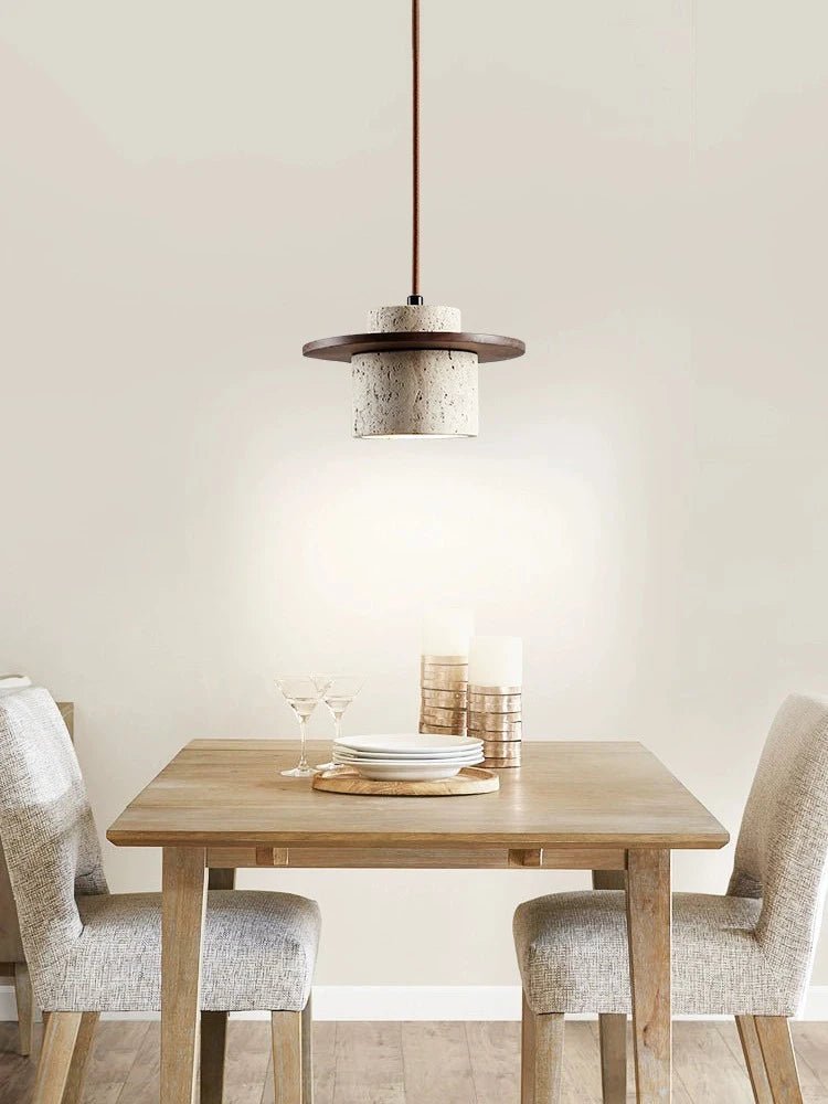 Wabi Sabi Piam Wood Pendant Light - Lumen Attic