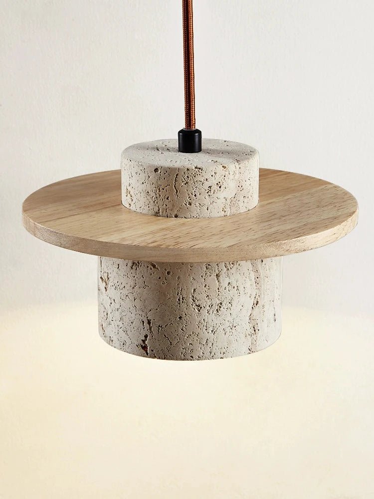 Wabi Sabi Piam Wood Pendant Light - Lumen Attic