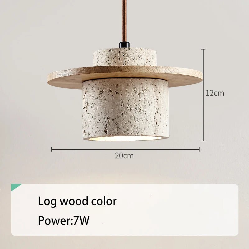 Wabi Sabi Piam Wood Pendant Light - Lumen Attic