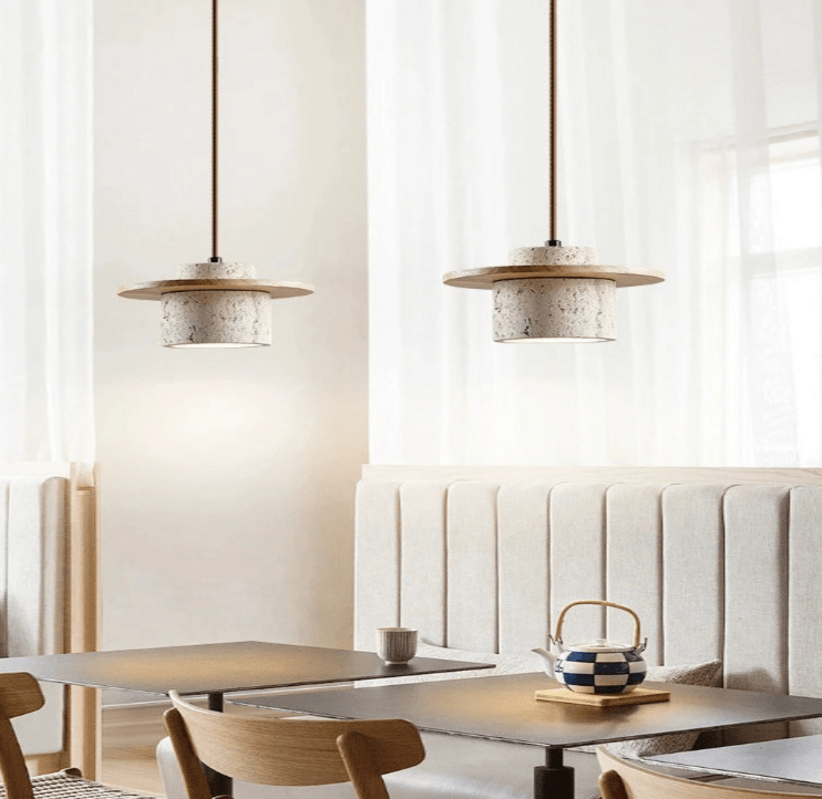 Wabi Sabi Piam Wood Pendant Light - Lumen Attic