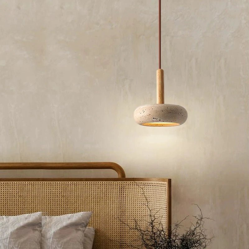 Wabi Sabi Travertine Pendant Light - Lumen Attic