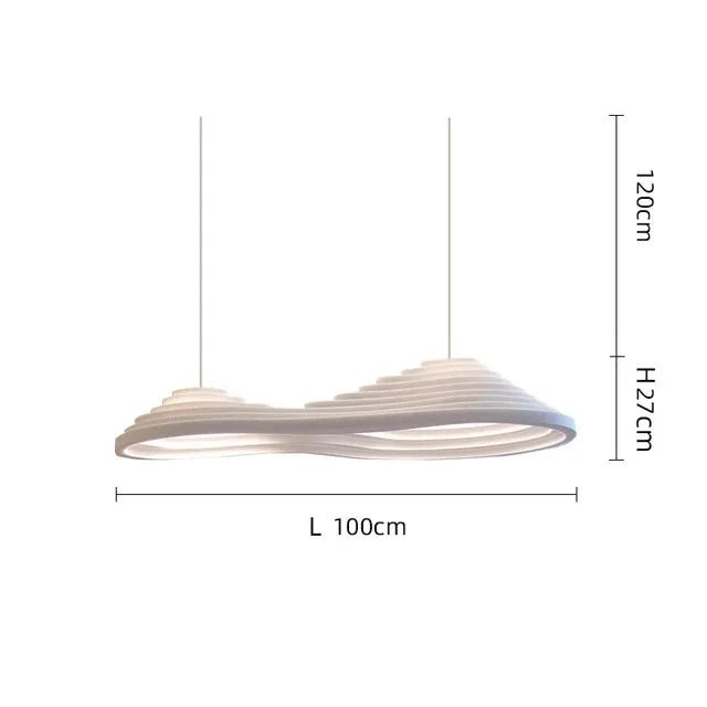 Wabi Wave Luxe Sculptural LED Pendant Light - Lumen Attic