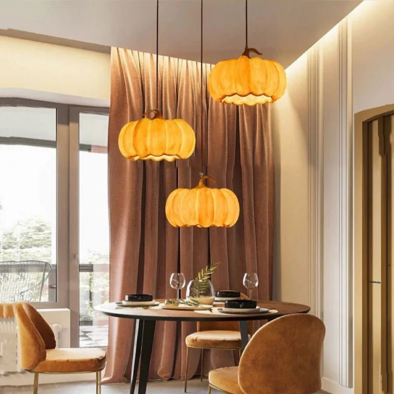 Whimsical NorDiem Pumpkin Pendant Light - Lumen Attic