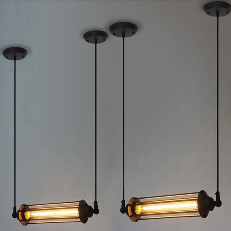 WLG Retro Industrial Cord Pendant Loft Lamp - Lumen Attic