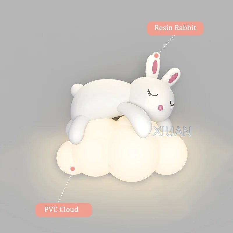 XUI Creative Bunny and Bear Cloud Wall Light - Lumen Attic