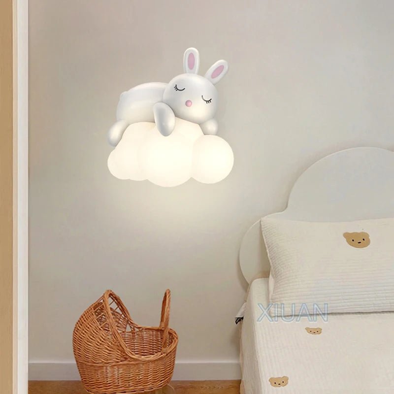 XUI Creative Bunny and Bear Cloud Wall Light - Lumen Attic