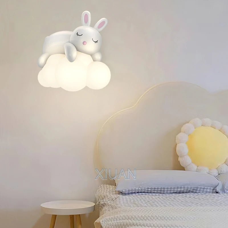 XUI Creative Bunny and Bear Cloud Wall Light - Lumen Attic