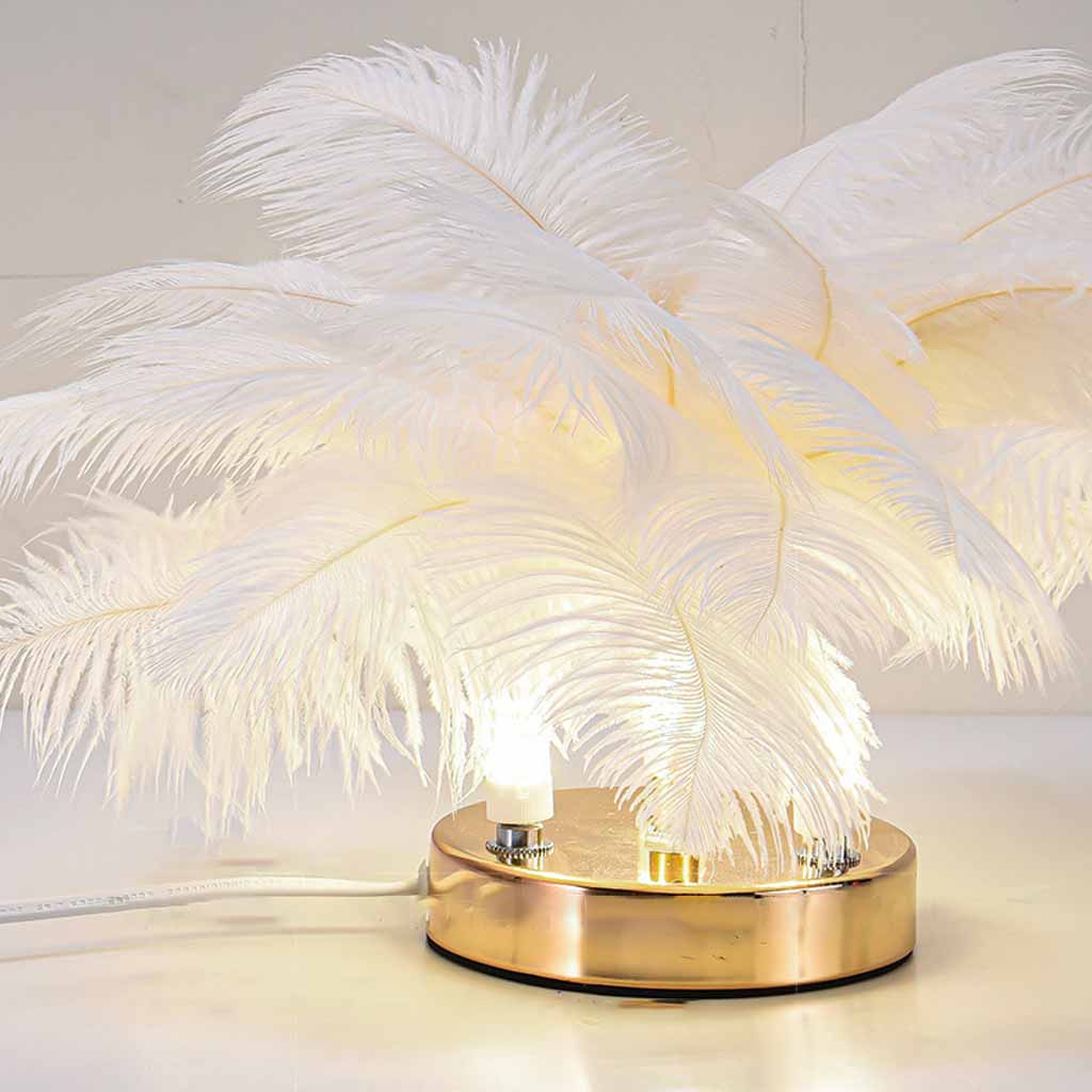 ZCECC Mini Feather Table Lamp - Lumen Attic