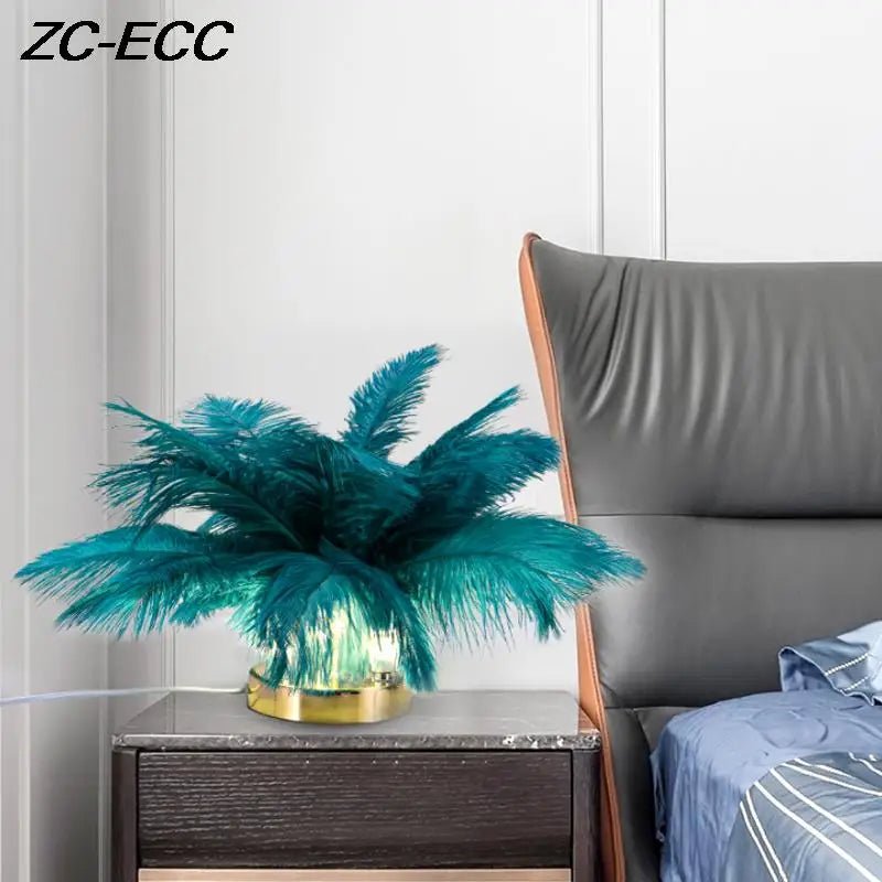 ZCECC Mini Feather Table Lamp - Lumen Attic