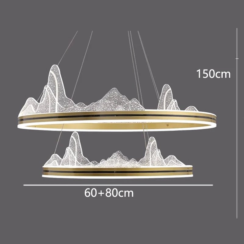 ZenithPeak LED Light Mountain Inspired Chandelier - Lumen Attic