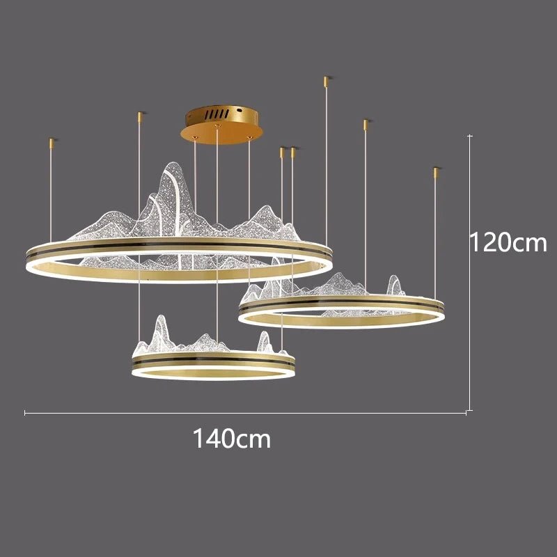 ZenithPeak LED Light Mountain Inspired Chandelier - Lumen Attic