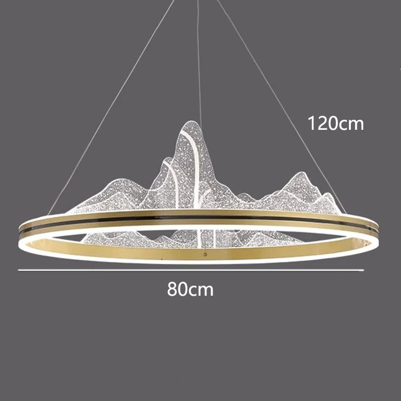 ZenithPeak LED Light Mountain Inspired Chandelier - Lumen Attic