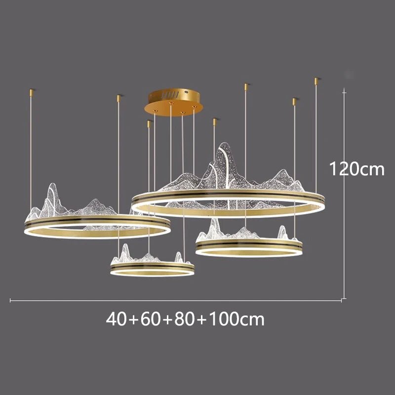 ZenithPeak LED Light Mountain Inspired Chandelier - Lumen Attic