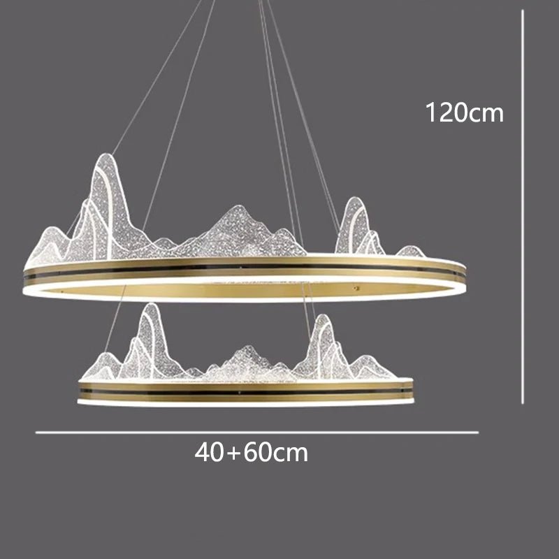 ZenithPeak LED Light Mountain Inspired Chandelier - Lumen Attic