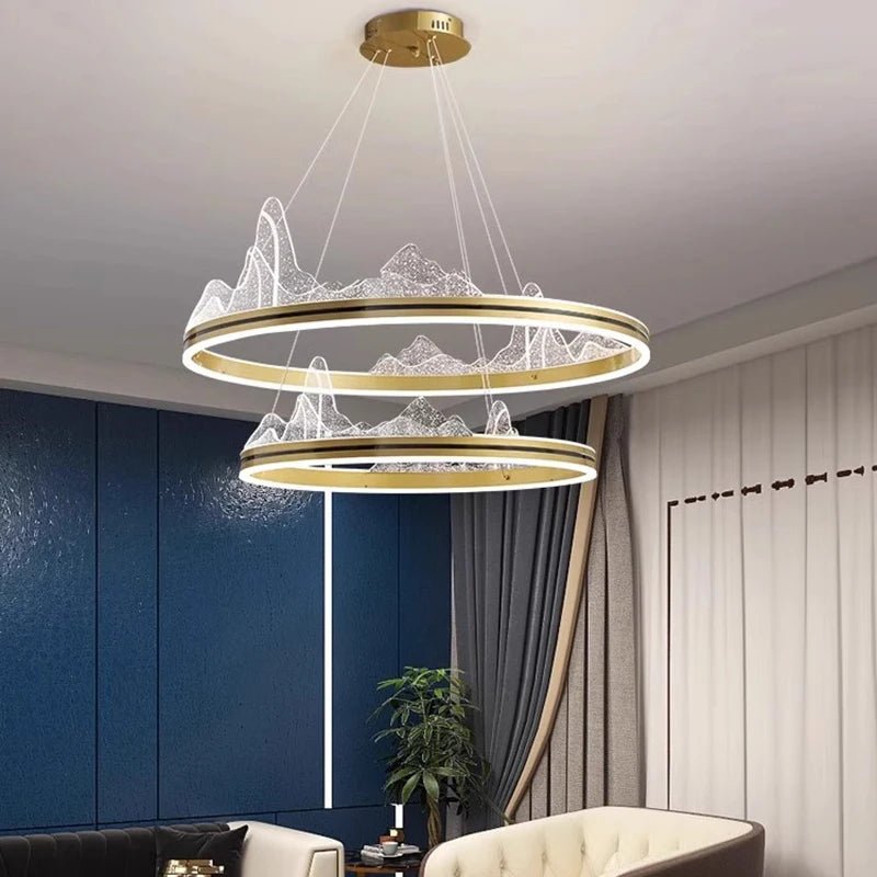 ZenithPeak LED Light Mountain Inspired Chandelier - Lumen Attic