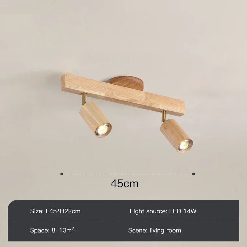 Zimu Timber Track LED Ceiling Spotlight - Lumen Attic