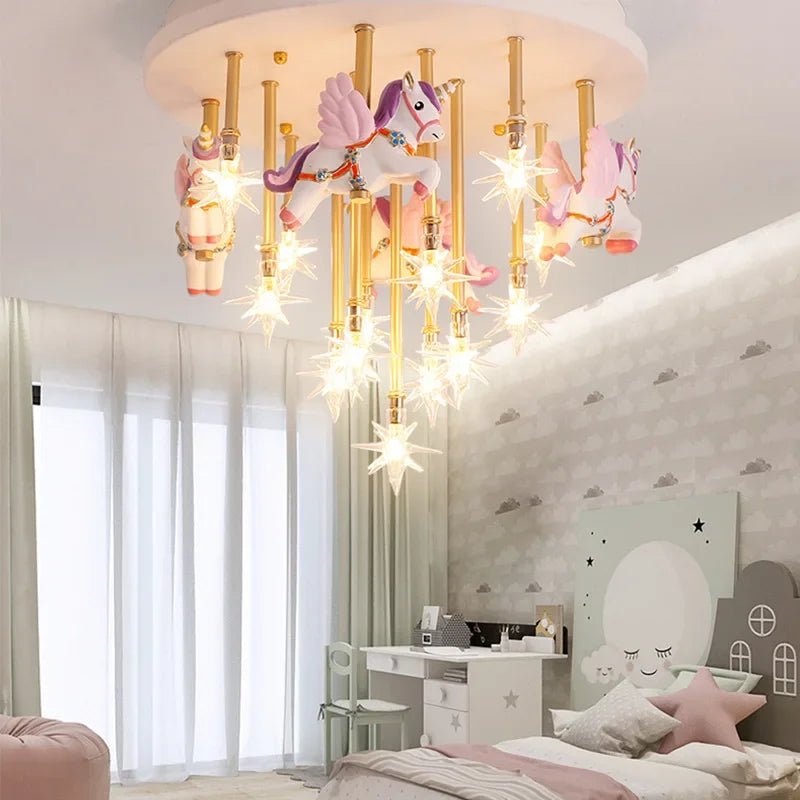 ZOSIMIO Unicorn Stars LED Chandelier - Lumen Attic