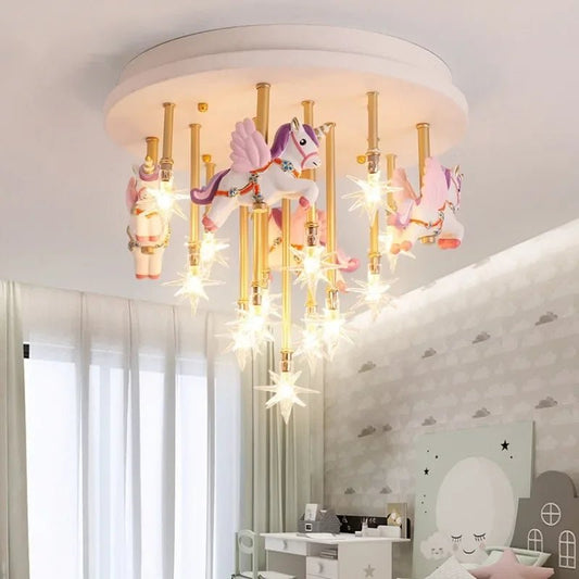 ZOSIMIO Unicorn Stars LED Chandelier - Lumen Attic