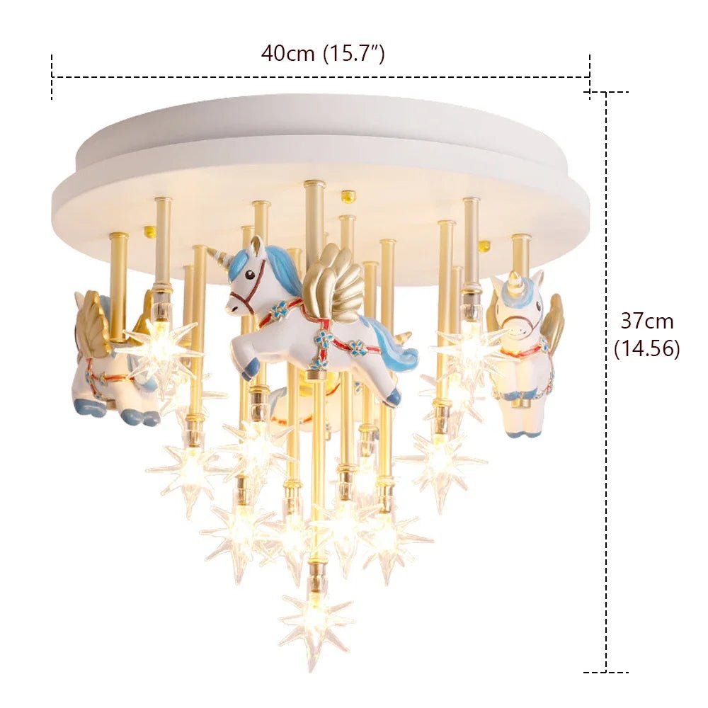 ZOSIMIO Unicorn Stars LED Chandelier - Lumen Attic